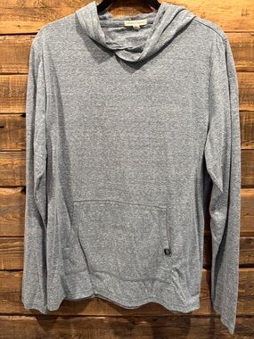 Threads 4 Thought Heathered Light Blue Men's Hooded Long Sleeve size medium